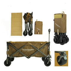 Qomolangma Superior Foldable Camp Wagon Collapsible khaki - auloves