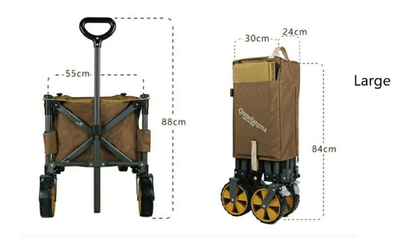 Qomolangma Superior Foldable Camp Wagon Collapsible khaki - auloves