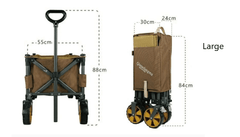 Qomolangma Superior Foldable Camp Wagon Collapsible khaki - auloves