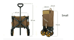 Qomolangma Superior Foldable Camp Wagon Collapsible khaki - auloves
