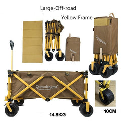 Qomolangma Superior Foldable Camp Wagon Collapsible khaki - auloves