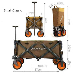 Qomolangma Superior Foldable Camp Wagon Collapsible khaki - auloves
