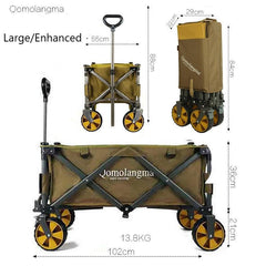 Qomolangma Superior Foldable Camp Wagon Collapsible khaki - auloves