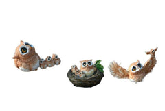 Resin Owl Ornaments Figurin Statues Home Office Garden Decor Signs Gift - auloves