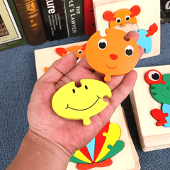 Super Thick Wooden 3D Colorful Jigsaw Puzzle Educational Toy For Kid Animals 2Y+ - auloves