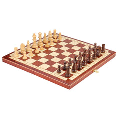 Thermoprint Lettering 40cm Magnetic Large Beech Wooden Timber Oak Chess Set - auloves
