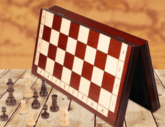 Thermoprint Lettering 40cm Magnetic Large Beech Wooden Timber Oak Chess Set - auloves