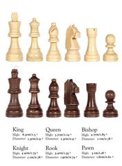 Thermoprint Lettering 43cm Large Beech Wooden Timber Oak Chess Set - auloves