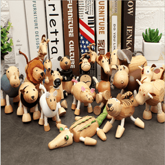 Wooden Animal Toy Family Indoor Game 14pcs Set - auloves
